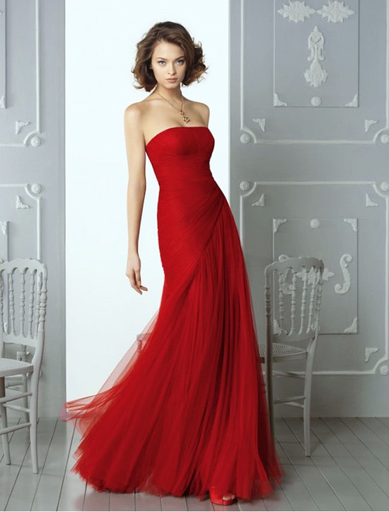 düğünde giymek için elbise modelleri-kırmızı elbise modelleri
