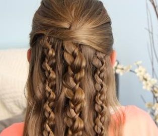 Okul için örgü saç modelleri