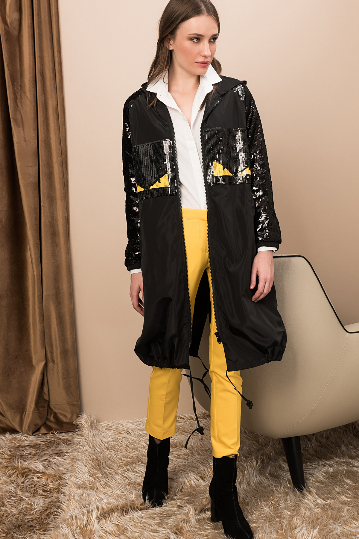 Sarı Siyah Beyaz Uyumu