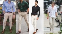 Krem Rengi Pantolon Üstüne Ne Giyilir Erkek