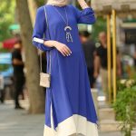 Saks mavisi tunik kombinleri