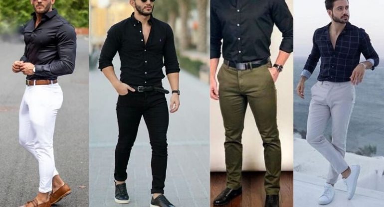 Siyah Gömlek Kombinleri Erkek