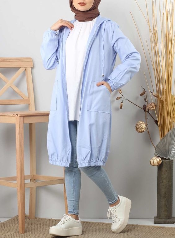 bebek mavisi ile uyumlu renkler tesettür