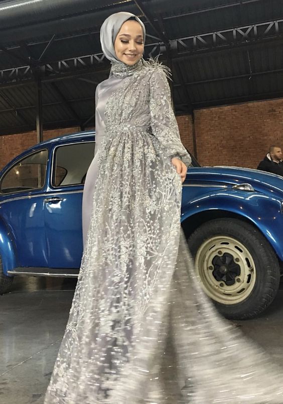 nişanlık elbise tesettür