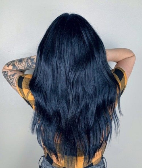 siyah mavi saç boyası