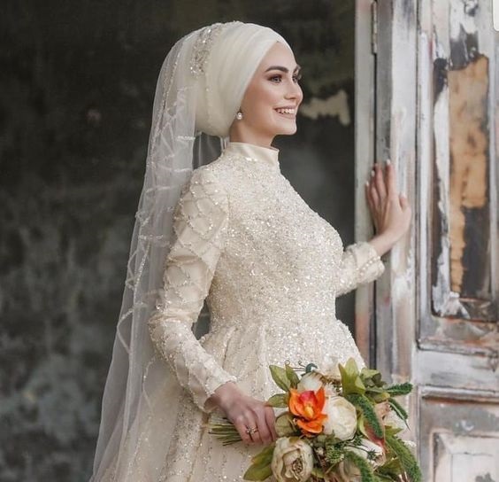 türbanlı gelinlik modelleri