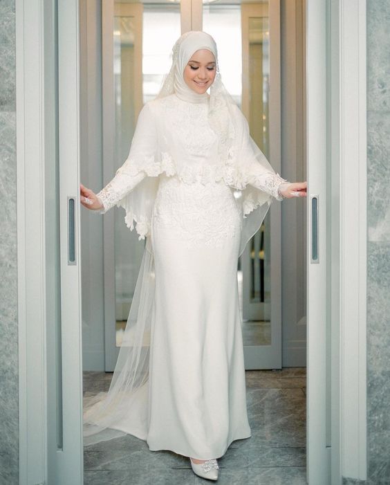 nikah için beyaz elbise