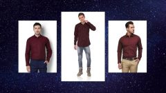Bordo Erkek Gömlek Kombinleri