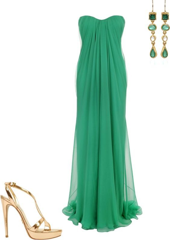 Zümrüt yeşili elbiseye ne renk takı