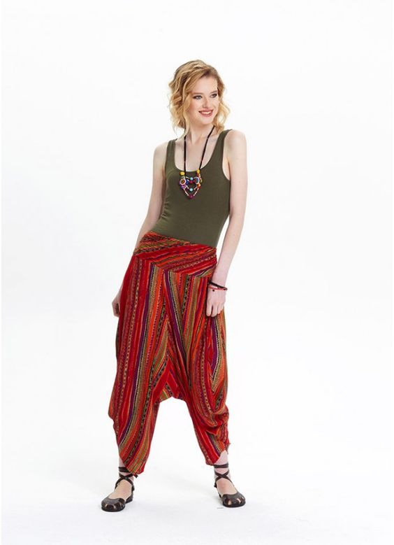 Şalvar tipi pantolon kombinleri