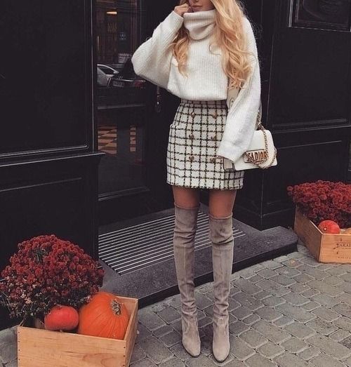 Kışlık mini etek modelleri