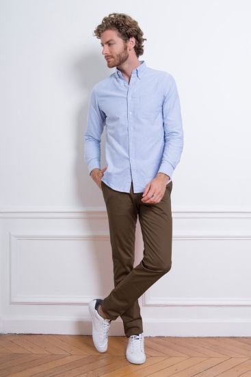 Mavi gömlek kombinleri