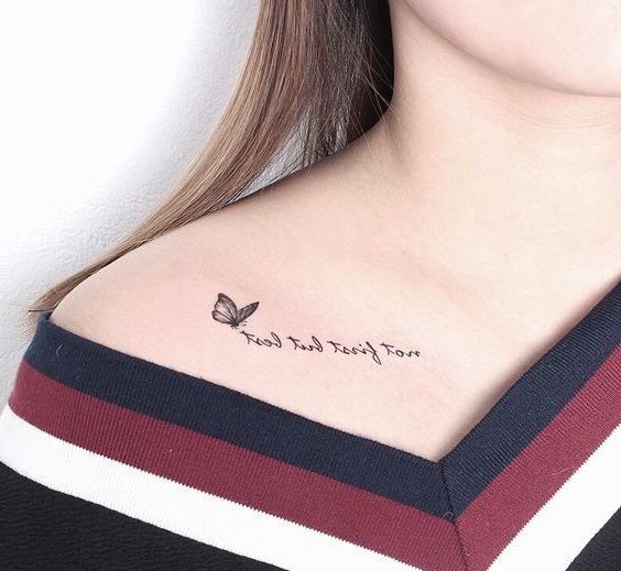 omuzda kelebek dövmesi