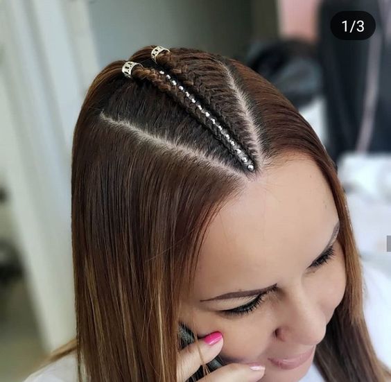 uzun saç bölgesel örgü