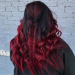 Kırmızı Ombre Saç Modelleri
