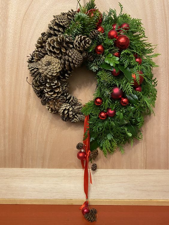 Noel kapı süsü yapımı