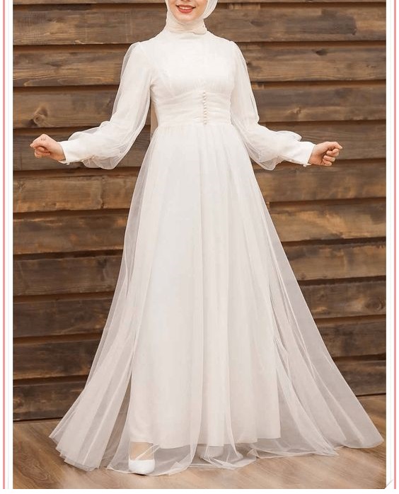 Beyaz-nikah-elbisesi-tesettur