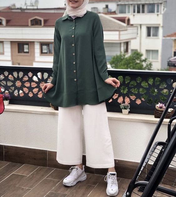 Yazlık tesettür tunik pantolon kombinleri Yazlık tesettür tunik pantolon kombinleri