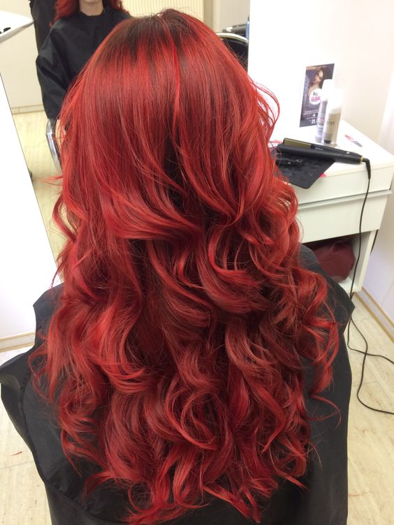 Ateş kızılı saç boyası palette