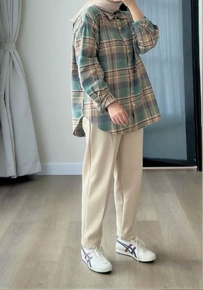 bej keten pantolontesettür