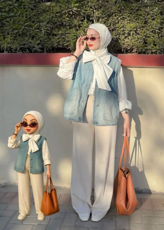 tesettür anne kız kombinleri