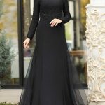 tesettür balık abiye modelleri