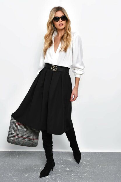 siyah etekli kombinler